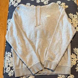 Nike Light Grey Hoodie Sweatshirt